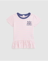 Polo Ralph Lauren - Logo Cotton Jersey Peplum Tee - ICONIC EXCLUSIVE - Babies