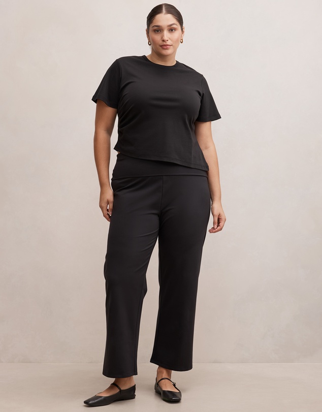 Forever New Curve - Wren Curve Fold Waist Wide Leg Pants