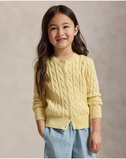 Polo Ralph Lauren - Metallic Cable-Knit Cardigan - Kids