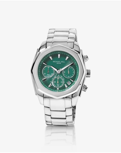 Michael Hill - Men's Solar Chronograph Watch in Stainless Steel