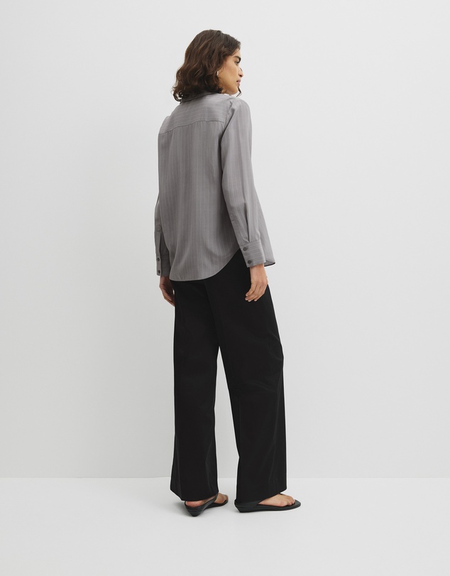 Country Road - Pinstripe Silk Shirt