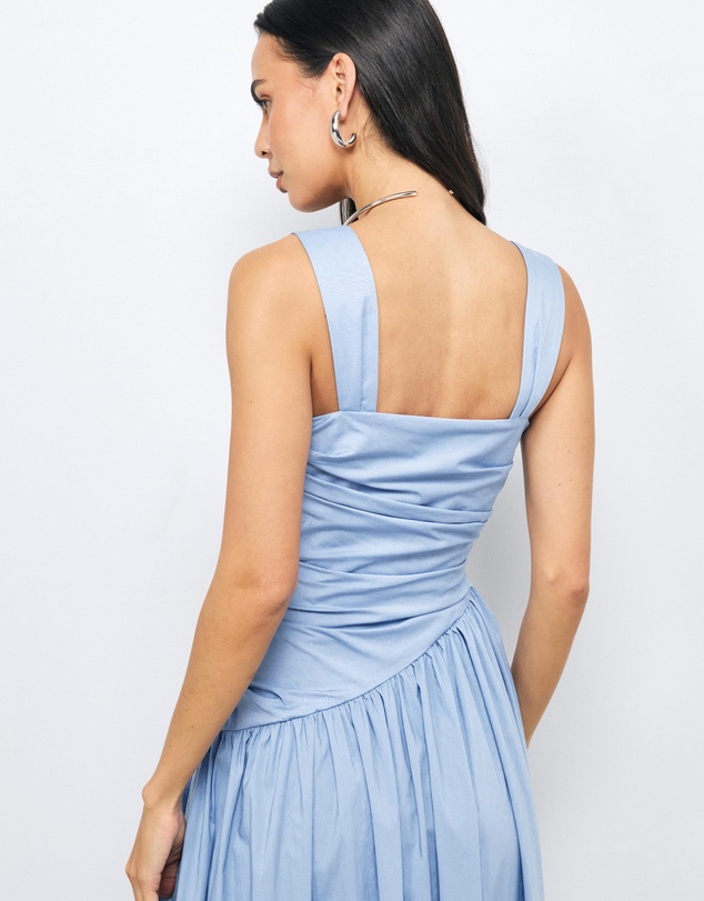 AERE - Kylara Ruched Midi Dress