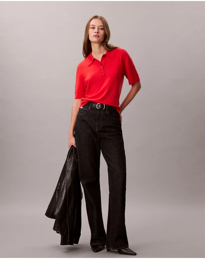 Calvin Klein - Merino Wool Polo Jumper
