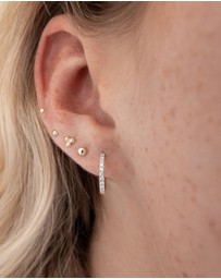 Luna Rae - Solid Gold - Medium Half Sphere Studs
