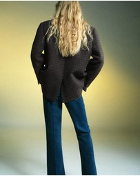 M.N.G - Micro Houndstooth Wool Blazer