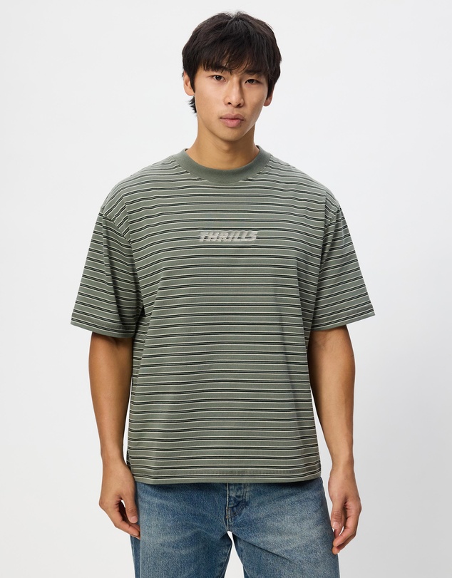 Thrills - Built To Last Stripe Oversize Box Crop Tee