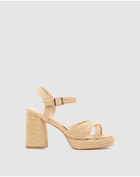 Oxford - Elly Raffia Weave Platform