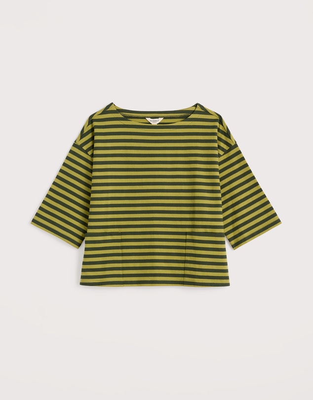 Seasalt - Seasalt Cornwall Green Buryan Boat Neck Top