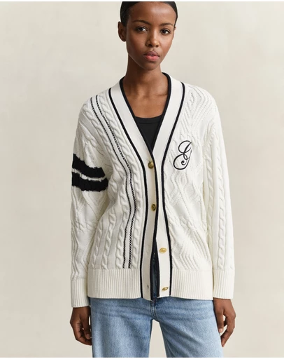 Gant - Gant Varsity Cable Cardigan