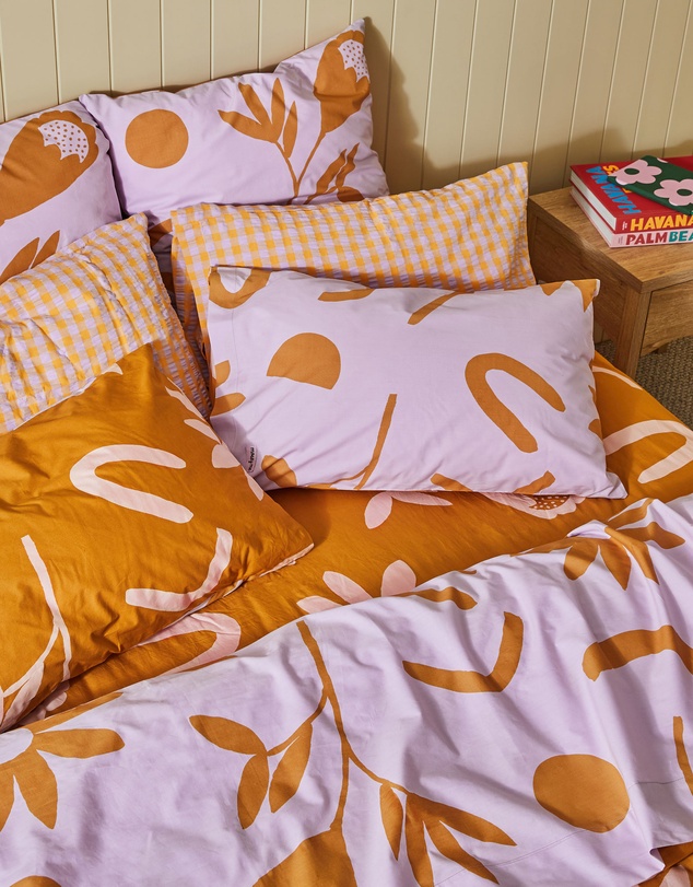 Mosey Me - Floral Dreams Flat Sheet - Lilac
