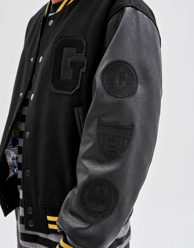 GUESS Originals - GUESS Originals x Batman Black Letterman Jacket