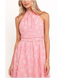 Petal & Pup - Taila Halterneck Midi Dress - Pink