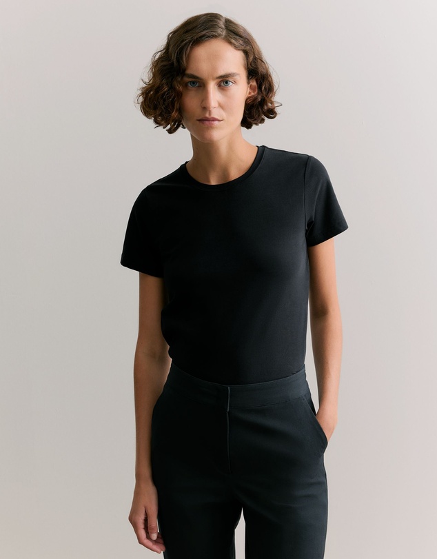 Trenery - Organically Grown Cotton T-shirt in Black