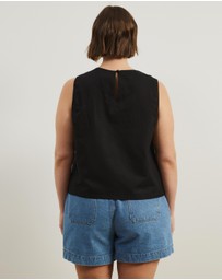 Atmos&Here Curvy - Celina Linen Blend Top