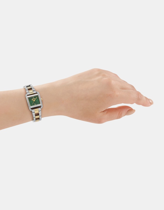 DKNY - Mini Two-Tone 21x27mm Green Dial Womens Watch + Gold Bracelet