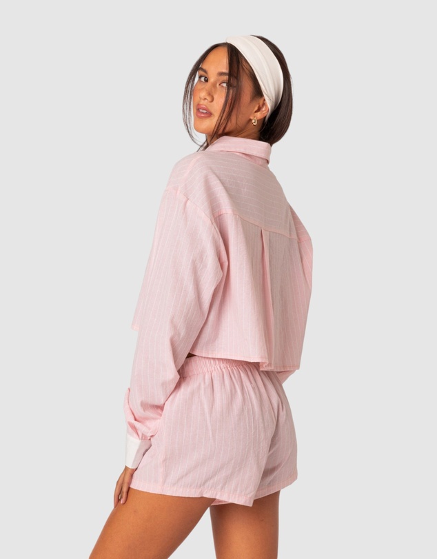 EDIKTED - Lea cropped button up shirt