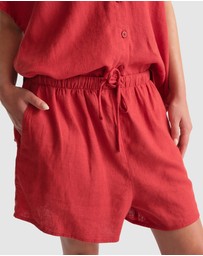 Decjuba - D-Luxe Linen Blend Flip Shorts