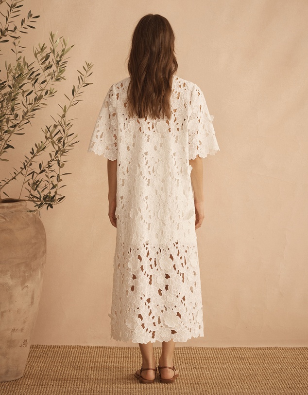 AUR OCEA - Applique Tie Front Tunic Dress