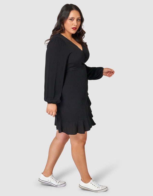 Sunday In The City - Titanium Wrap Dress