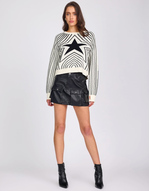 ONE TEASPOON - Star Gazing Knitted Sweater - Mono Print