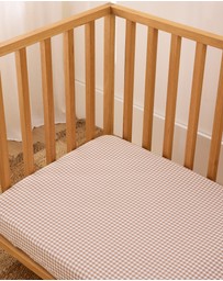 Sheet Society - Leo Washed Cotton Cot Fitted Sheet