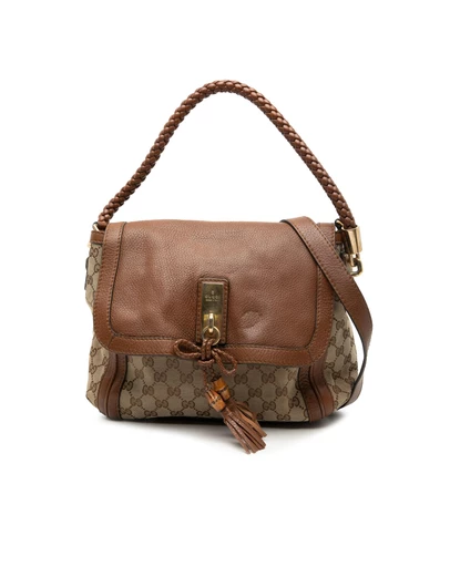Pre-Loved by Azura Reborn - Pre-Loved GG Canvas Bella Flap Satchel