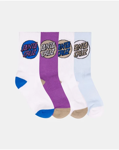 Santa Cruz - 4-Pack Other Dot Crew Socks - Kids