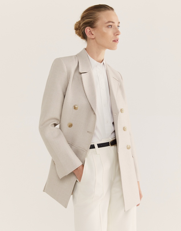 SABA - Prudence Wool Check Coat