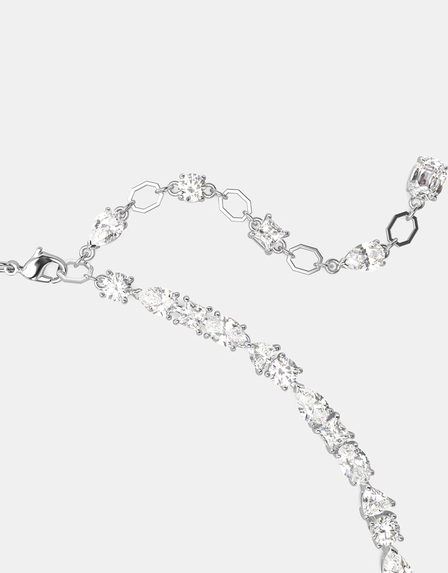 Swarovski - Mesmera necklace, Mixed cuts, White, Rhodium plated