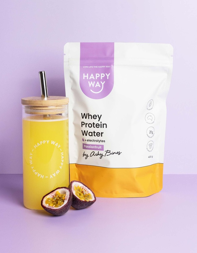 Happy Way - Ashy Bines Passionfruit Whey Protein Water Powder