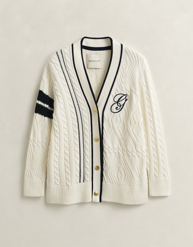 Gant - Gant Varsity Cable Cardigan