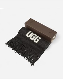 Ozwear Connection Uggs - Ugg Logo Cashmere Aus Wool Woven Scarf
