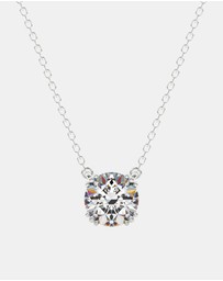 Georgini - Georgini Elegant Essentials 6.5mm Round Hidden Halo Pendant Silver