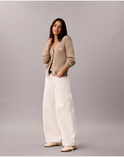 Calvin Klein Jeans - Cotton Twill Wide Leg Pants