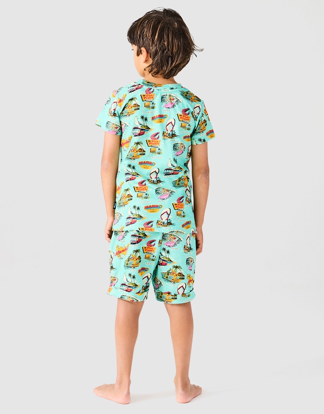 Kip&Co - KipCo x Mambo World Organic Cotton Short Sleeve Tee Short Pyjama Set - Kids
