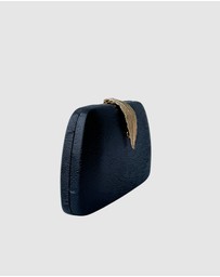 Izoa - Rebecca Clutch Black Vegan Leather