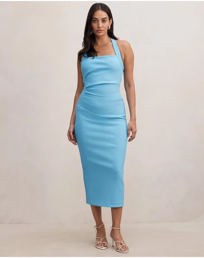 Forever New - Georgie Halter Neck Ruched Bodycon Dress