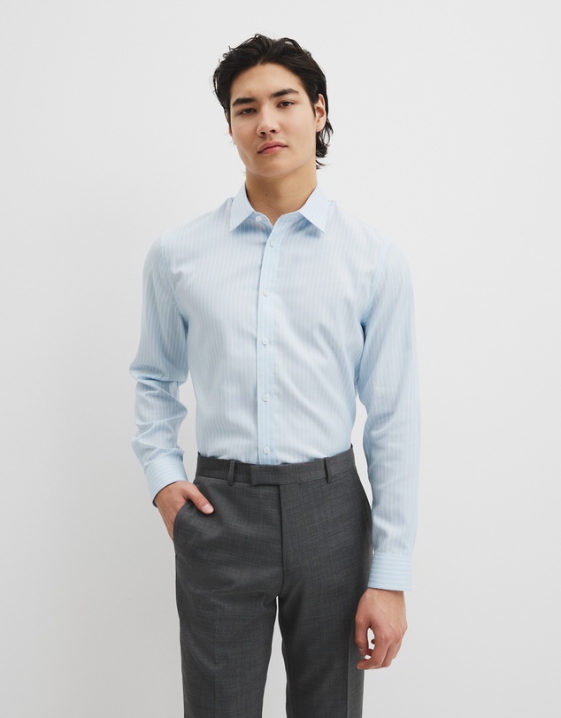Country Road - Slim Fit Pinstripe Travel Shirt