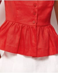 AERE - Kaia Linen Button Front Top