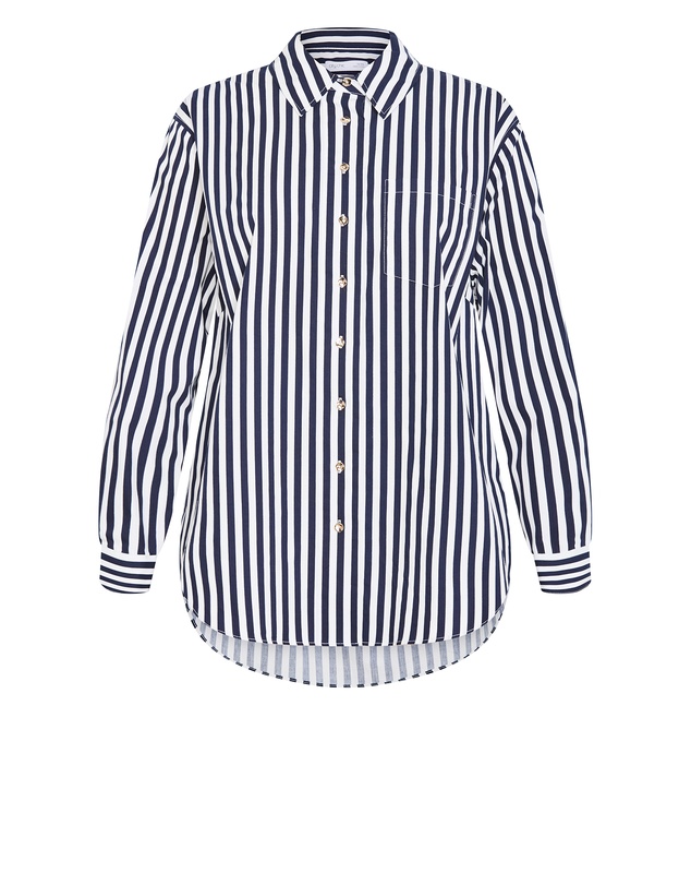 City Chic - Lilia Stripe Cotton Shirt