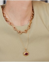 Ottoman Hands - Zand Ruby Pendant Necklace