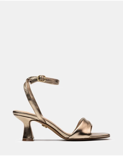 Wittner - Martina Metallic Leather Flared Heels