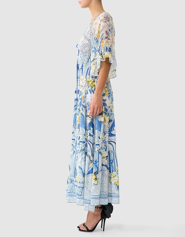 Camilla - Ruffle Sleeve Long Dress