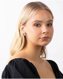 Lovisa - Sterling Silver Diamante Drop Pearl Earrings