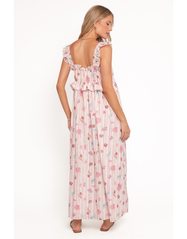 Petal & Pup - Ross Frill Strap Maxi Dress - Beach Print
