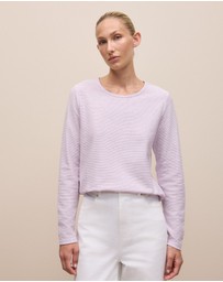 Trenery - Ottoman Marle Long Sleeve T-shirt in Lilac