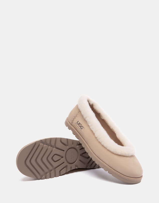 EVERAU - Australian Shepherd Ugg Milea Cow Suede Upper Loafer Oxfords Flats