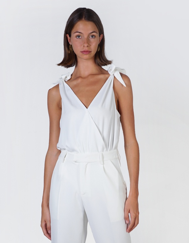Lydan The Label - Double Bow Bodysuit Top