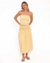 Petal & Pup - Salome Strapless Top - Mango Stripe