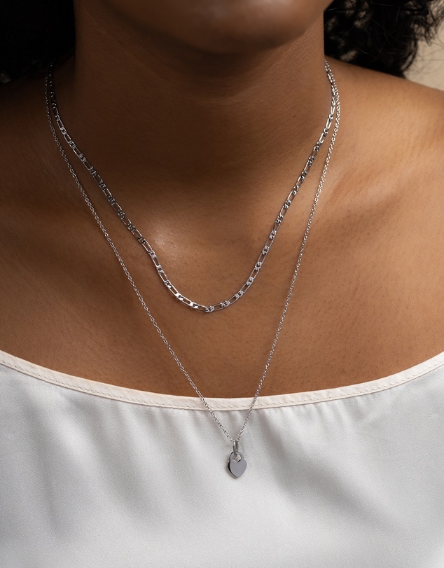 Wanderlust + Co - Figaro Chain Silver Necklace
